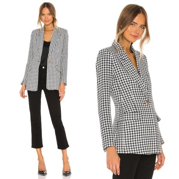 Smythe Tailored Blazer in Navy Check Size 2 NWT - Picture 8 of 8